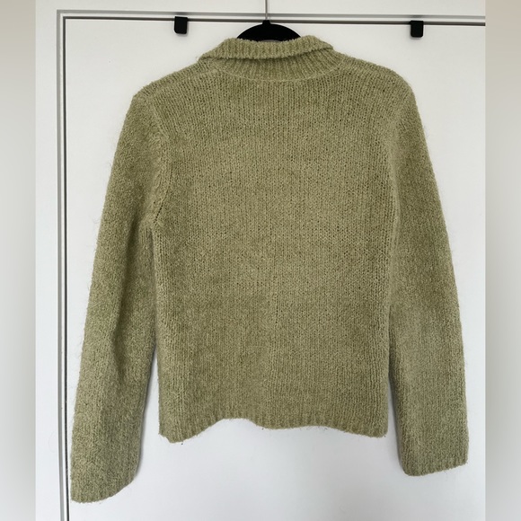 Y2K Green Mohair-Blend Cardigan Sweater - Picture 5 of 5